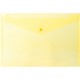 Папка - конверт на кнопці, А4, 180 мкм, прозора, фактура «глянець», жовта, ТМ Economix
