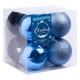 Набір новорічних куль, пластик, 6 см, 8 шт в упаковці, блакитні, Novogod'ko