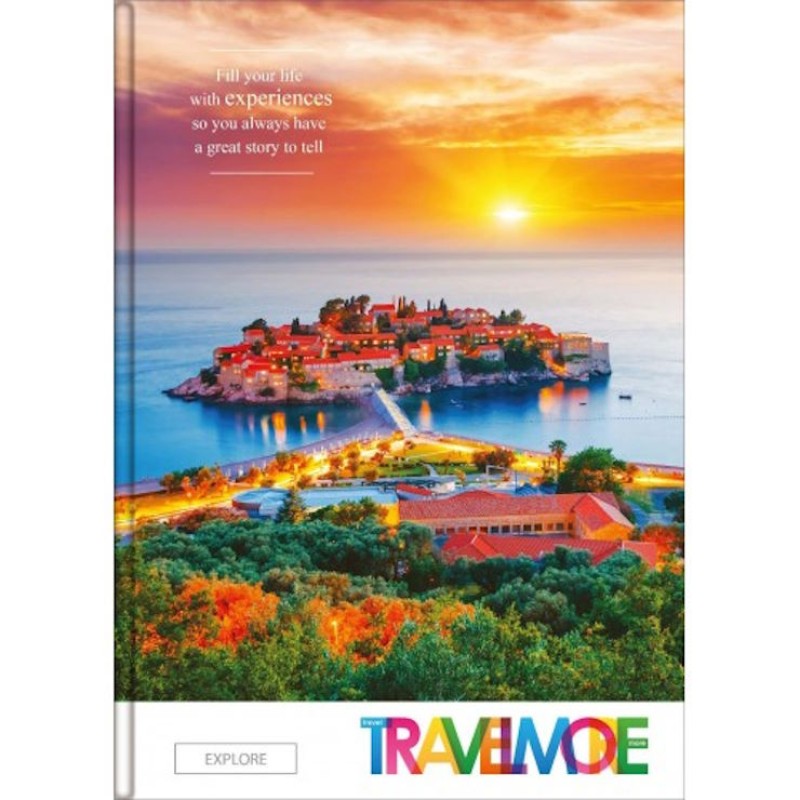 Блокнот «TRAVEL» А5 на 64 аркуші у клітинку з твердою палітуркою та ламінованою обкладинкою, в асортименті, ТМ Рюкзачок