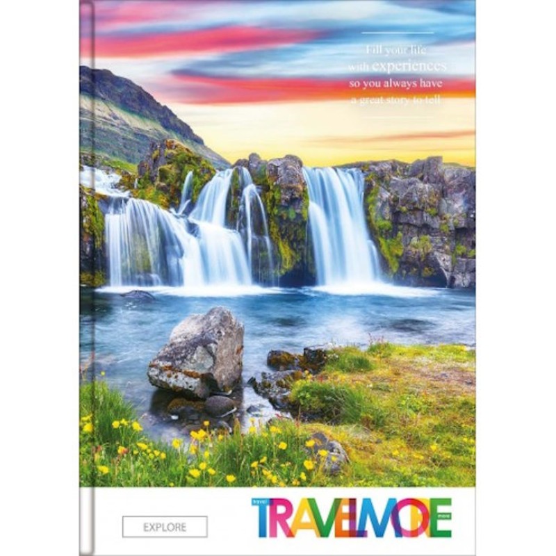 Блокнот «TRAVEL» А5 на 64 аркуші у клітинку з твердою палітуркою та ламінованою обкладинкою, в асортименті, ТМ Рюкзачок