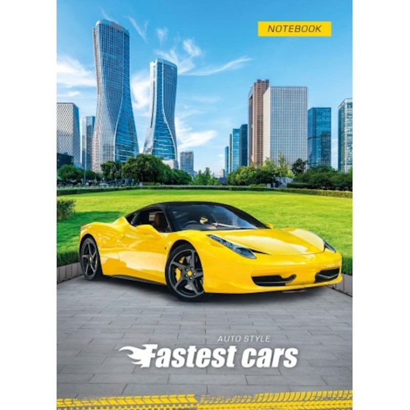 Блокнот «CARS» А6 на 32 аркуші у клітинку на скобі з м'якою обкладинкою, в асортименті, ТМ Рюкзачок