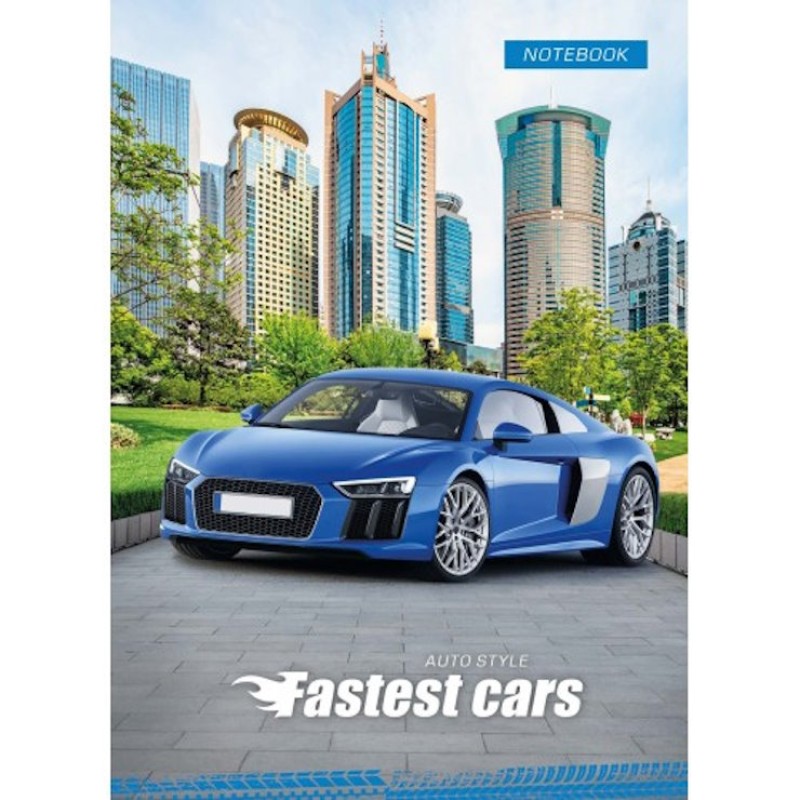 Блокнот «CARS» А6 на 32 аркуші у клітинку на скобі з м'якою обкладинкою, в асортименті, ТМ Рюкзачок