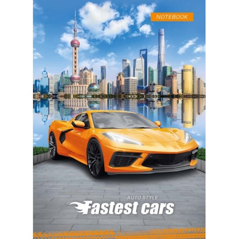Блокнот «CARS» А6 на 32 аркуші у клітинку на скобі з м'якою обкладинкою, в асортименті, ТМ Рюкзачок