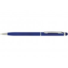 Ручка «STYLUS» кулькова поворотна металева, темно-синій корпус, синя, ТМ Economix