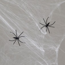 Павутина декоративна з двома павучками «Fun Хеллоуїн» біла, 20 г, ТМ Yes