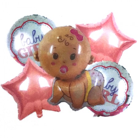 Набір кульок фольгованих «Дівчинка - малюк», 5 елементів, в асортименті