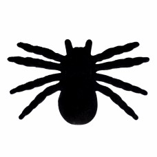 Набір пластикових павуків для декору 4 шт., 11,5х7 см, чорні, оксамитові «Fun Хеллоуїн» ТМ YES