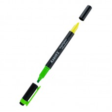 Маркер «Highlighter Dual», 2 - 4 мм клиноподібний, зелений + жовтий