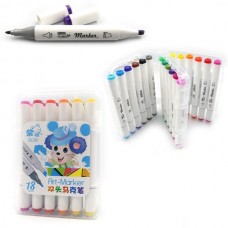 Набір скетч маркерів «Mouse», 18 кольорів, кругл/скош. наконечник, корпус трикутний, пластикова упак