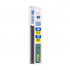 Стрижні для механічних олівців графітні 2В, 0.5 мм, 12 штук, ТМ Buromax