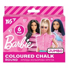 Крейда «Barbie» JUMBO, кольорова, 6 шт, ТМ YES