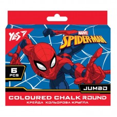 Крейда «Marvel.Spiderman» JUMBO, кольорова, 6 шт, ТМ YES