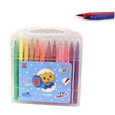 Набір пензлків-фломастерів «TY», 24 кольори. пластикова валіза з ручкою