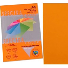 Папір кольоровий, А4, 100 аркушів, 80 г/м, неон помаранч, CRYSTAL COLOR PAPER