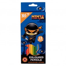 Олівці кольорові «Ninja»,двосторонні, 24 кольори, 12 штук, ТМ YES