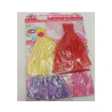 Набір одягу для ляльок, сукні 4 шт, на листі 41х28,5х1 см
