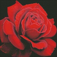 Набір з алмазною мозаїкою «Червона троянда», 40х40 см, ТМ Ідейка