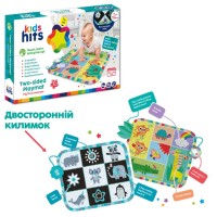 Ігровий килимок для малюків, тактильні елементи, дзеркало, яскраві стрічки, в коробці, Kids Hits