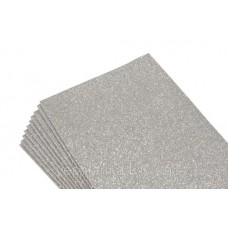 Набір кольорового паперу з глітером А4, 3 аркуші, срібло