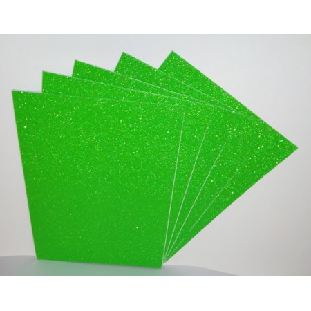 Набір кольорового паперу з глітером А4, 3 аркуші, зелений, ТМ Мандарин