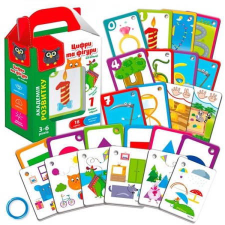 Гра розвиваюча картки на кільці «Англійська. Світ тварин», ТМ Vladi Toys
