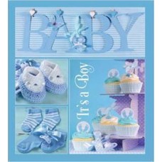 Фотоальбом дитячий «Baby collage Blue» на 56 фото 10х15см, ламінований картон, паперові аркуші