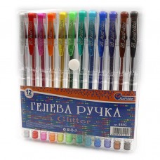 Набір гелевих ручок гліттер 12 кольорів, PVC, J.Otten