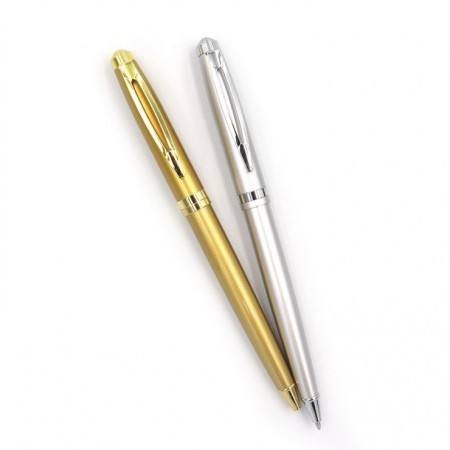 Ручка «Baixin», кулькова, поворотна, металевий корпус, золото+срібло, TM Baixin
