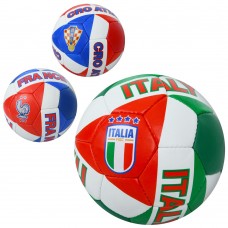 М'яч футбольний, розмір 5, ПУ1, 4 мм, ручна робота, 32 панелі, 400-420 г, в асортименті, у пакеті