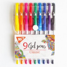 Набір ручок «Classic», гелевих, 9 кольорів, ТМ YES