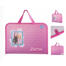 Папка-портфель «Barbie» дитяча А4 на блискавці з тканинними ручками рожева, 26х35х3 см, ТМ Yes