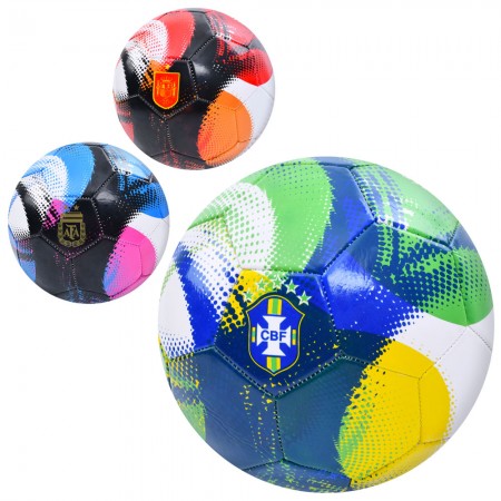 М'яч футбольний № 5 з ПВХ 1,8 мм вагою 300-320 г, в асортименті, у пакеті