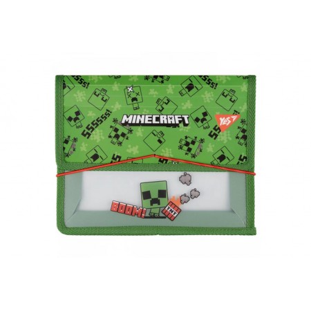 Папка для зошитів «Minecraft. Creeper» пластикова на гумках В5, ТМ Yes