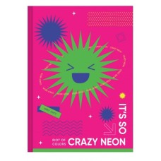 Блокнот «CREAZY NEON» на 48 листов в клетку А6, тв. переплет, лам. обложка, в ассортименте