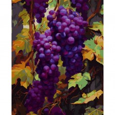 Картина за номерами з алмазною мозаїкою «Гроно винограду» 40х50 см., SANTI