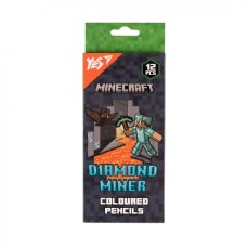 Цветные карандаши «Minecraft. Diamond Miner» из 12 цветов, ТМ Yes