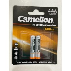 Аккумулятор «Camelion» R03, 2bl, 600 mAh Ni-MH