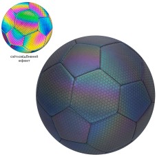 Футбольный мяч 5 размера с TPU 3,5 мм весом 380-400 г со светоотражающим эффектом, в пакете.