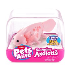 Інтерактивна іграшка PETS ALIVE «Аксолотль» 9 см плаває, рожевий, на батарейці, у коробці 9х9х7 см