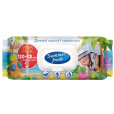 Вологі серветки «Summer Fresh» дитячі 120 шт в упаковці