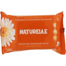 Вологий туалетний папір «Naturelle» ромашка та комплекс вітамінів, 50 шт в упаковці