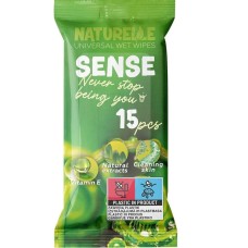 Вологі серветки «Naturelle Sense» універсальні, 15 шт в упаковці
