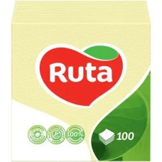Серветки «Ruta» жовті 24х24 см 100 аркушів в упаковці, ТМ Ruta