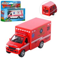 Машина «AMUBULANCE» металлическая, в ассортименте, в коробке 16х8х7,5 см, KINSMART