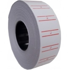 Етикетки - цінники, 21 х 12 мм, білі з червоною полоскою, 1000 шт, ТМ Economix