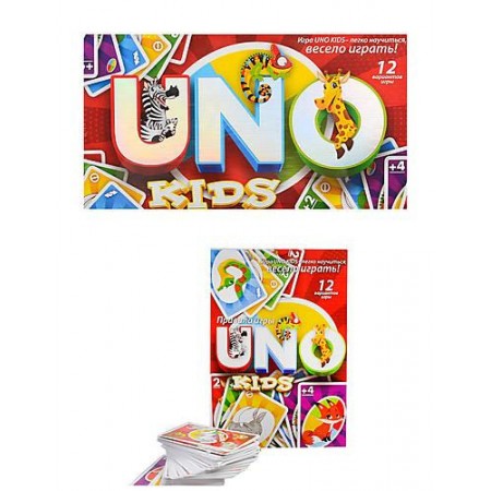 Гра настільна «UNO Kids» мала, у коробці 27х15х3,5 см, ТМ Данко Тойс