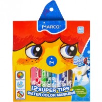 Фломастери «Super Washable» на 12 кольорів, ТМ Marco