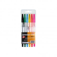 Набір кулькових ручок, 6 кольорів, ТМ Biefa