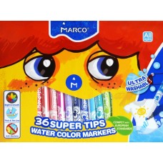 Фломастери «Super Washable», 36 кольорів, ТМ Marco