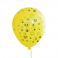 Кульки повітряні «Смайлики», 30,5 см, жовті, 100 шт. в упаковці
